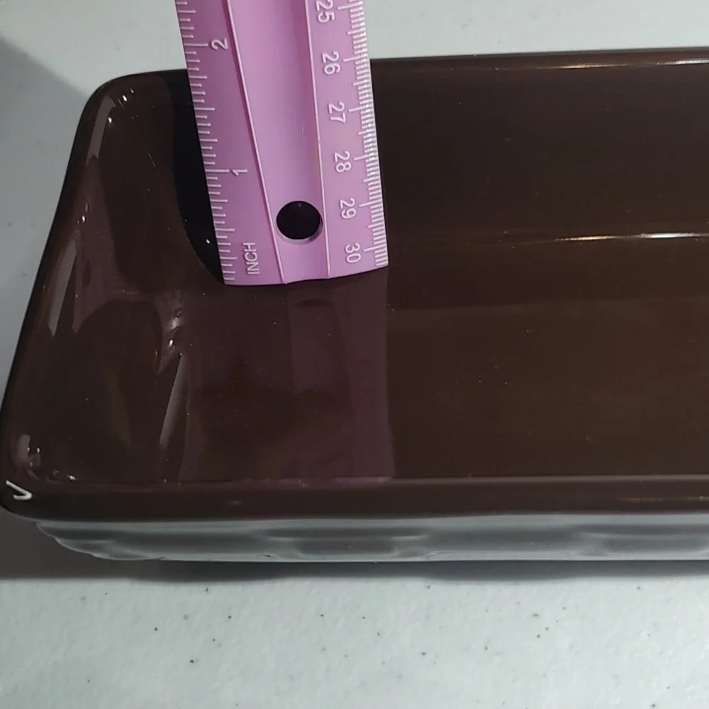 Longaberger Vitrified Pottery Serving Dish In Chocolate Brown